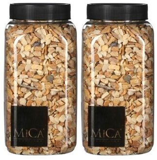 Mica Decorations decoratie/hobby steentjes - lichtbruin - 1300 ml - 5-8 mm