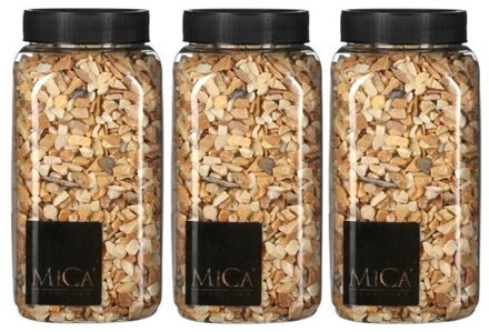 Mica Decorations decoratie/hobby steentjes - lichtbruin - 1950 ml - 5-8 mm