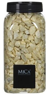 Mica Decorations Decoratie/hobby steentjes lichtgeel 650 ml - Home Deco - Woonaccessoires - Decoratie materialen