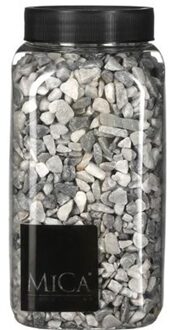 Mica Decorations Decoratie/hobby steentjes - lichtgrijs - 650 ml - 5-8 mm