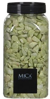 Mica Decorations Decoratie/hobby steentjes - lime groen - 650 ml - 5-8 mm