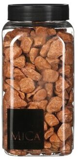 Mica Decorations Decoratie/hobby steentjes terra cotta 650 ml