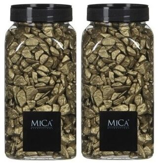 Mica Decorations Decoratie/hobby stenen goud 2 kg - Home Deco - Woonaccessoires - Decoratie materialen