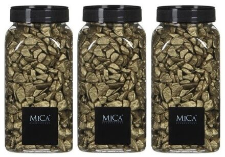 Mica Decorations Decoratie/hobby stenen goud 3 kg - Home Deco - Woonaccessoires - Decoratie materialen