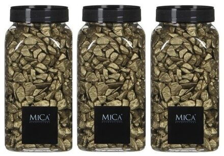 Mica Decorations Decoratie/hobby stenen goud 3 kg