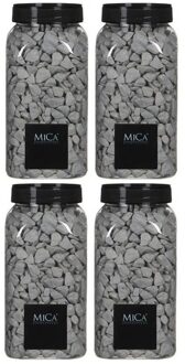 Mica Decorations Decoratie/hobby stenen grijs 4 kg