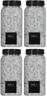 Mica Decorations Decoratie/hobby stenen wit 4 kg