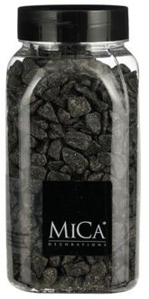 Mica Decorations decoratie steentjes - antraciet - 650ml - hobby steentjes
