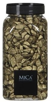 Mica Decorations decoratie steentjes - goud - 1 kilo - 650ml - hobby steentjes Goudkleurig