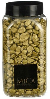 Mica Decorations decoratie steentjes - goud - 650ml - hobby steentjes Goudkleurig
