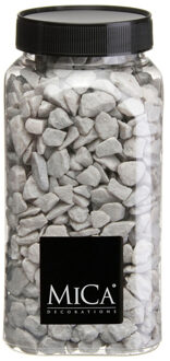 Mica Decorations decoratie steentjes - grijs - 650ml - hobby steentjes