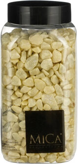 Mica Decorations decoratie steentjes - lichtgeel - 650ml - hobby steentjes