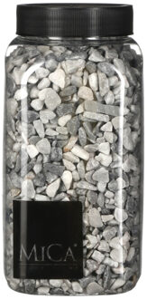 Mica Decorations decoratie steentjes - lichtgrijs - 650ml - hobby steentjes