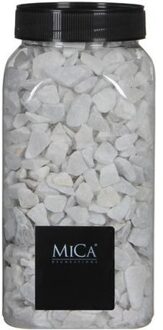 Mica Decorations decoratie steentjes - wit - 1 kilo - 650ml - hobby steentjes