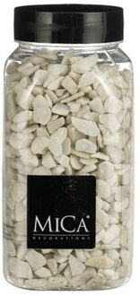 Mica Decorations decoratie steentjes - wit - 650ml - hobby steentjes