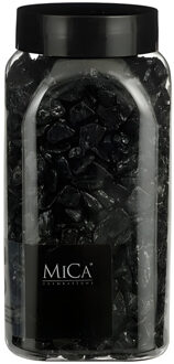 Mica Decorations decoratie steentjes - zwart - 650ml - hobby steentjes