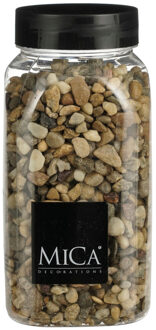 Mica Decorations decoratie stenen - 650ml - bruin mix - hobby steentjes