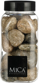 Mica Decorations decoratie stenen - 650ml - groot - beige mix - hobby steentjes