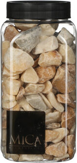 Mica Decorations decoratie stenen - 650ml - lichtbruin mix - hobby steentjes