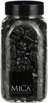 Mica Decorations decoratie stenen - 650ml - zwart mix - hobby steentjes
