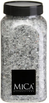 Mica Decorations decoratie stenen / granulaat - 650 ml - 1-2 mm - spiegel glas Zilver