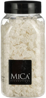 Mica Decorations decoratie stenen / granulaat - 650 ml - 4-10 mm - mat wit Warm wit