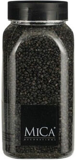 Mica Decorations decoratie stenen/granulaat - 650ml - antraciet - hobby steentjes