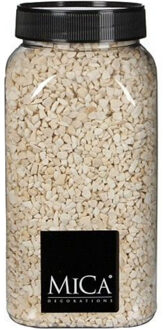 Mica Decorations decoratie stenen/granulaat - 650ml - creme - hobby steentjes
