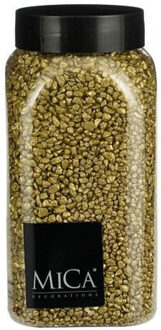 Mica Decorations decoratie stenen/granulaat - 650ml - goud - hobby steentjes