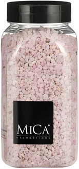 Mica Decorations decoratie stenen/granulaat - 650ml - roze - hobby steentjes