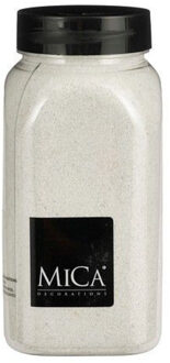 Mica Decorations decoratie zand - 650ml - wit - hobby zandkorrels - sierzand