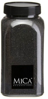 Mica Decorations decoratie zand - 650ml - zwart - hobby zandkorrels - sierzand