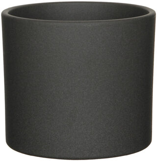 Mica Decorations era ronde pot donkergrijs mat maat in cm: 14 x 17