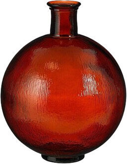 Mica Decorations Firenza Fles Vaas - H42 x Ø34 cm - Donkerbruin