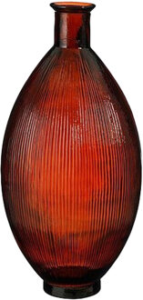 Mica Decorations Firenza Fles Vaas - H59 x Ø29 cm - Donkerbruin