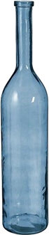 Mica Decorations fles rioja glas maat in cm: 100 x 21 lichtblauw