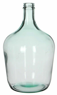 Mica Decorations Fles vaas Diego - 40 x 56 cm - transparant - gerecycled glas - flessenhals