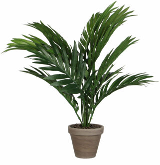 Mica Decorations Groene Areca palm kunstplant in pot 40 cm woonaccessoires/woondecoraties - Kunstplanten