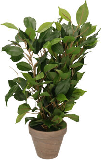 Mica Decorations groene ficus kunstplant - 40 cm - Kunstplanten - binnenplanten