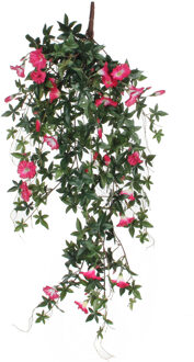 Mica Decorations Groene Petunia roze bloemen kunstplanten 80 cm