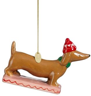Mica Decorations Hond - Kerstornament - Bruin