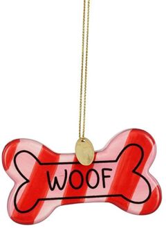 Mica Decorations Hondenbot - Kerstornament - Rood