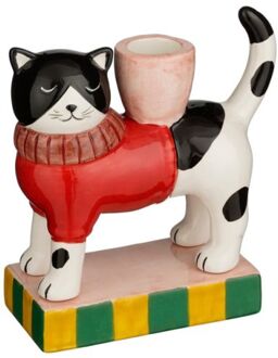 Mica Decorations Kat - Kandelaar - Wit