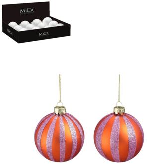Mica Decorations Kerstballen - Lila