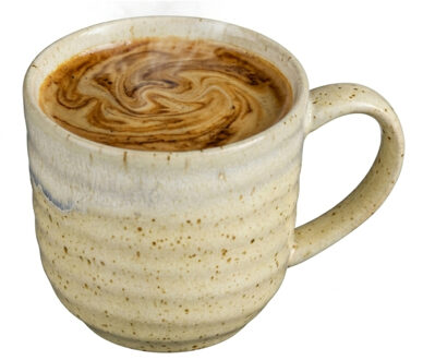 Mica Decorations Koffiemok / theemok Ethan - creme kleur - 7 x 8 cm - mokken - porselein