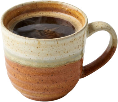 Mica Decorations Koffiemok / theemok Ethan - terra kleur - 7 x 8 cm - mokken - porselein