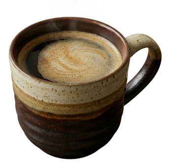 Mica Decorations Koffiemok / theemok Ethan - zwart - 7 x 8 cm - mokken - porselein