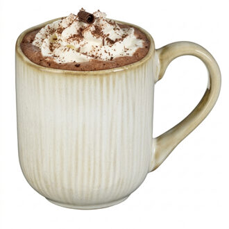 Mica Decorations Koffiemok / theemok Nusa - creme kleur - 220 ml - mokken - keramiek