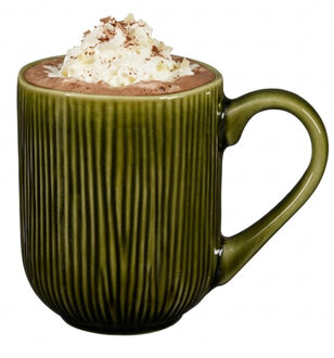 Mica Decorations Koffiemok / theemok Nusa - groen - 220 ml - mokken - keramiek