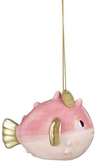 Mica Decorations Kogelvis - Kerstornament - Roze